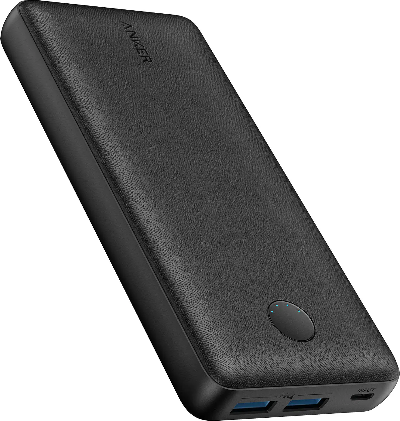 Anker - PowerCore Select 20k mAh Power Bank Dual-Port Portable Phone Charger - Black