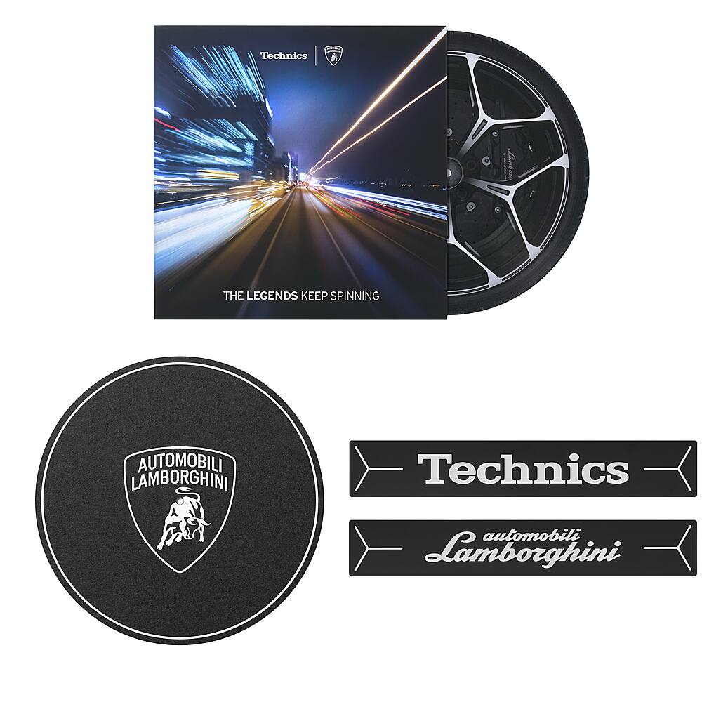The image features a variety of items related to the luxury sports car brand Lamborghini. There is a book about Lamborghini, a CD cover, and a poster of a Lamborghini sports car. The poster is displayed in a circular shape, and the CD cover is placed next to it. The book is positioned at the bottom of the image. The overall theme of the image revolves around the luxury and performance of Lamborghini vehicles.