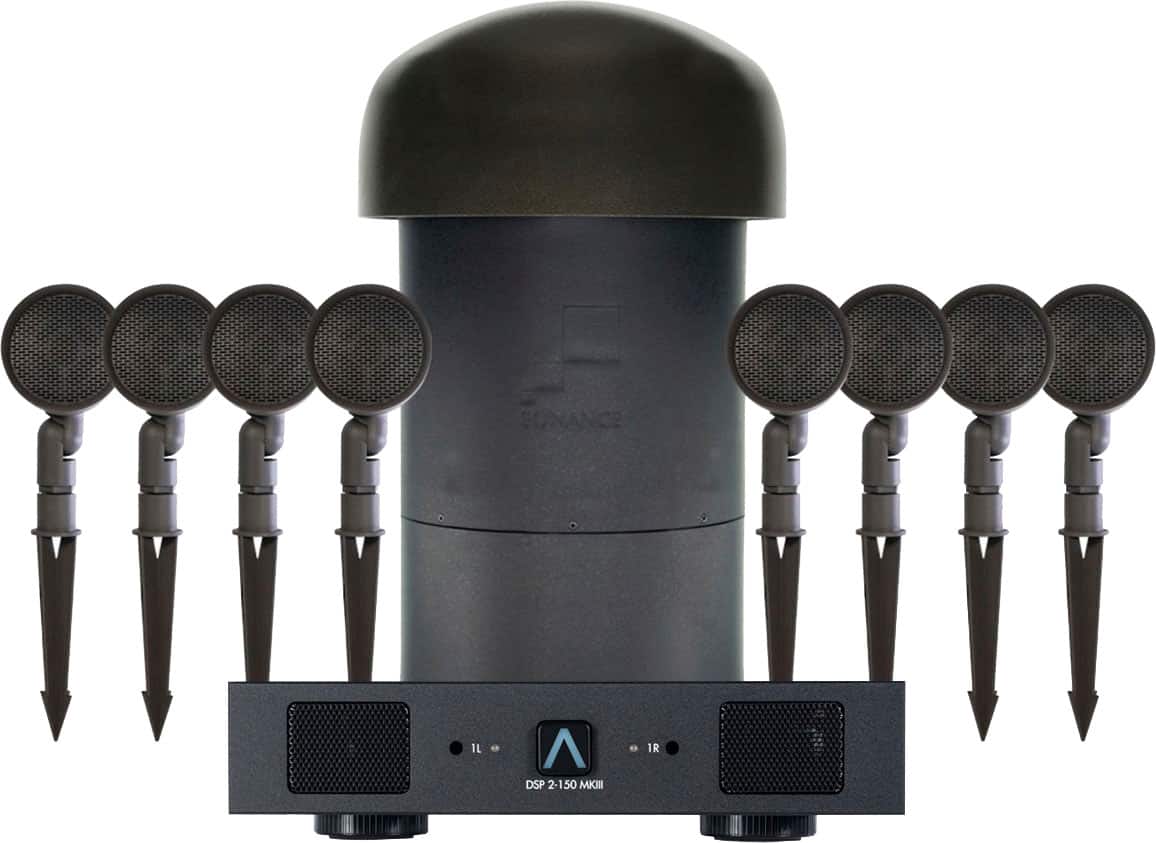 Sonance - SGS 8.1 SYSTEM W/ DSP 2-150 MKIII AMP - Garden Series 8.1-Ch. Outdoor Speaker System with 2-Ch. Amplifier (Each) - Dark Brown/Black - Front_Zoom