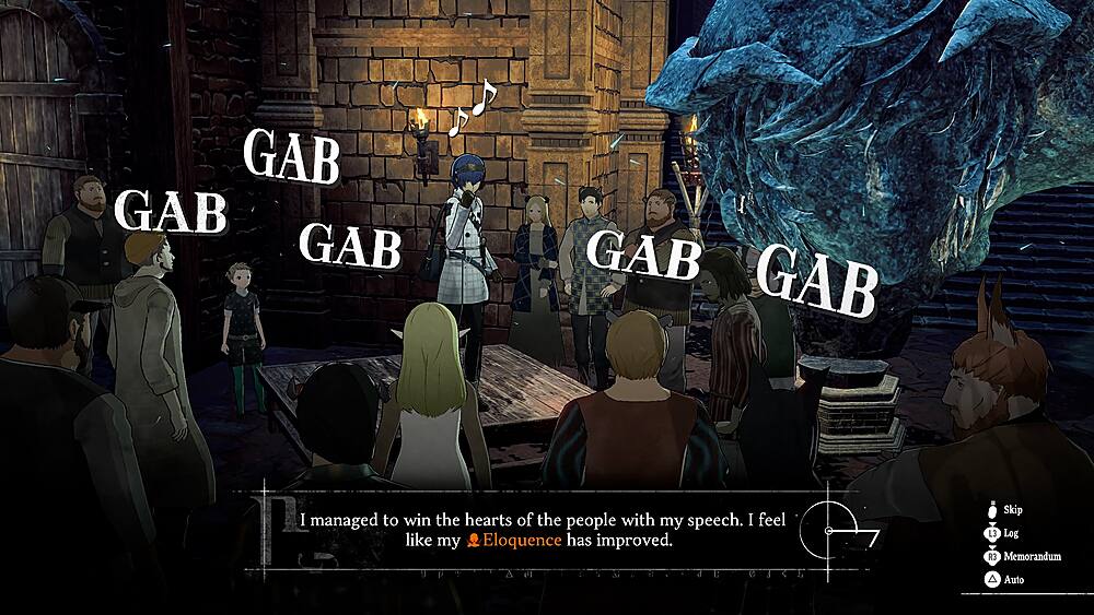 I managed to win the hearts of the people with my speech. I feel like my Eloquence has improved.