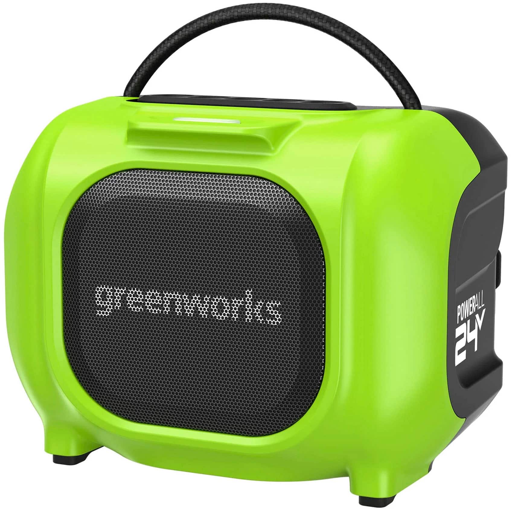 Alt View 3. Greenworks - 24V 5 Tool Combo Kit - Drill, Impact Driver, Recip Saw, Light, Bluetooth Speaker, 2Ah + 4Ah Batteries, & Charger - Green.