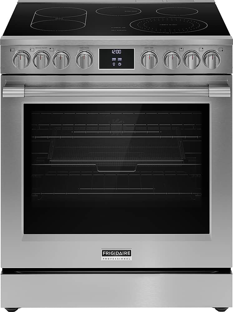 Front. Frigidaire - Professional 6.2 Cu. Ft. Freestanding Total Convection Range with No Preheat Plus Air Fry - Stainless Steel.