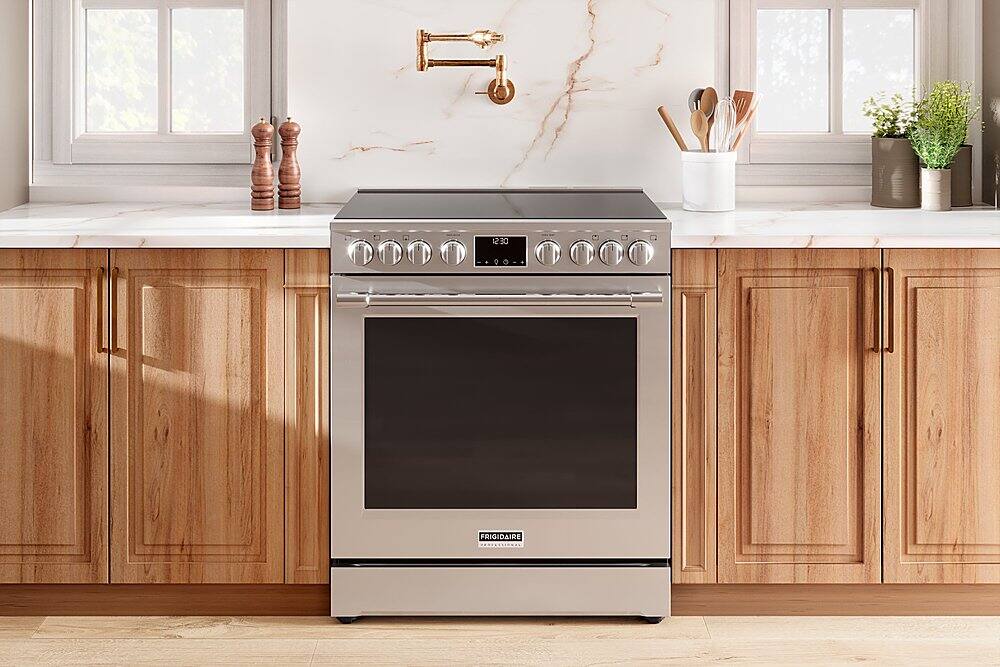 Alt View 14. Frigidaire - Professional 6.2 Cu. Ft. Freestanding Total Convection Range with No Preheat Plus Air Fry - Stainless Steel.