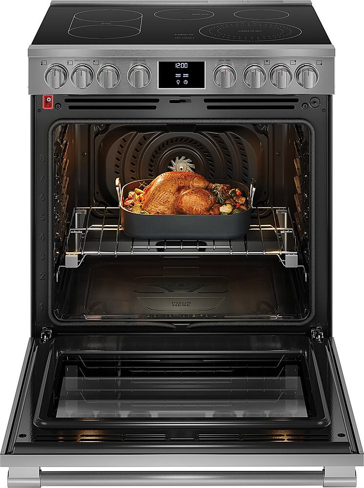 Alt View 2. Frigidaire - Professional 6.2 Cu. Ft. Freestanding Total Convection Range with No Preheat Plus Air Fry - Stainless Steel.