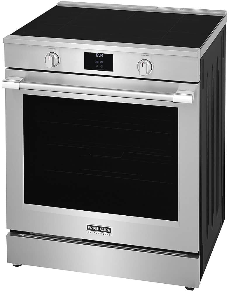 Angle. Frigidaire - Professional 6.2 Cu. Ft Freestanding Induction Range with Total Convection - Stainless Steel.