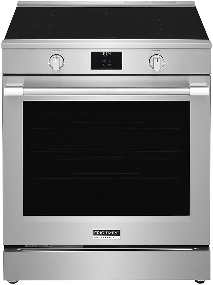 Front. Frigidaire - Professional 6.2 Cu. Ft Freestanding Induction Range with Total Convection - Stainless Steel.