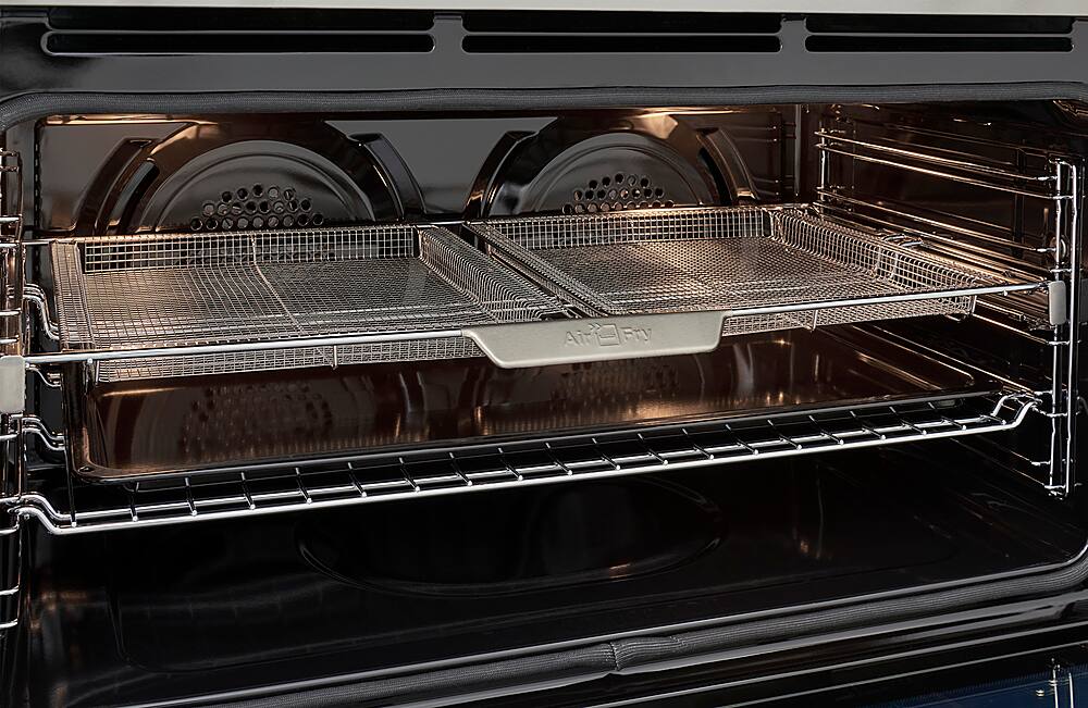 Alt View 17. Frigidaire - Gallery 4.6 Cu. Ft. Freestanding Dual-Fuel Total Convection Range with Air Fry - Stainless Steel.