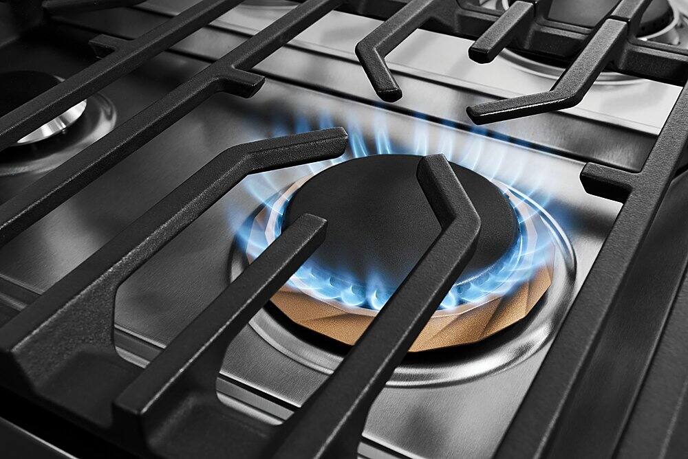 Alt View 18. Frigidaire - Gallery 4.6 Cu. Ft. Freestanding Dual-Fuel Total Convection Range with Air Fry - Stainless Steel.