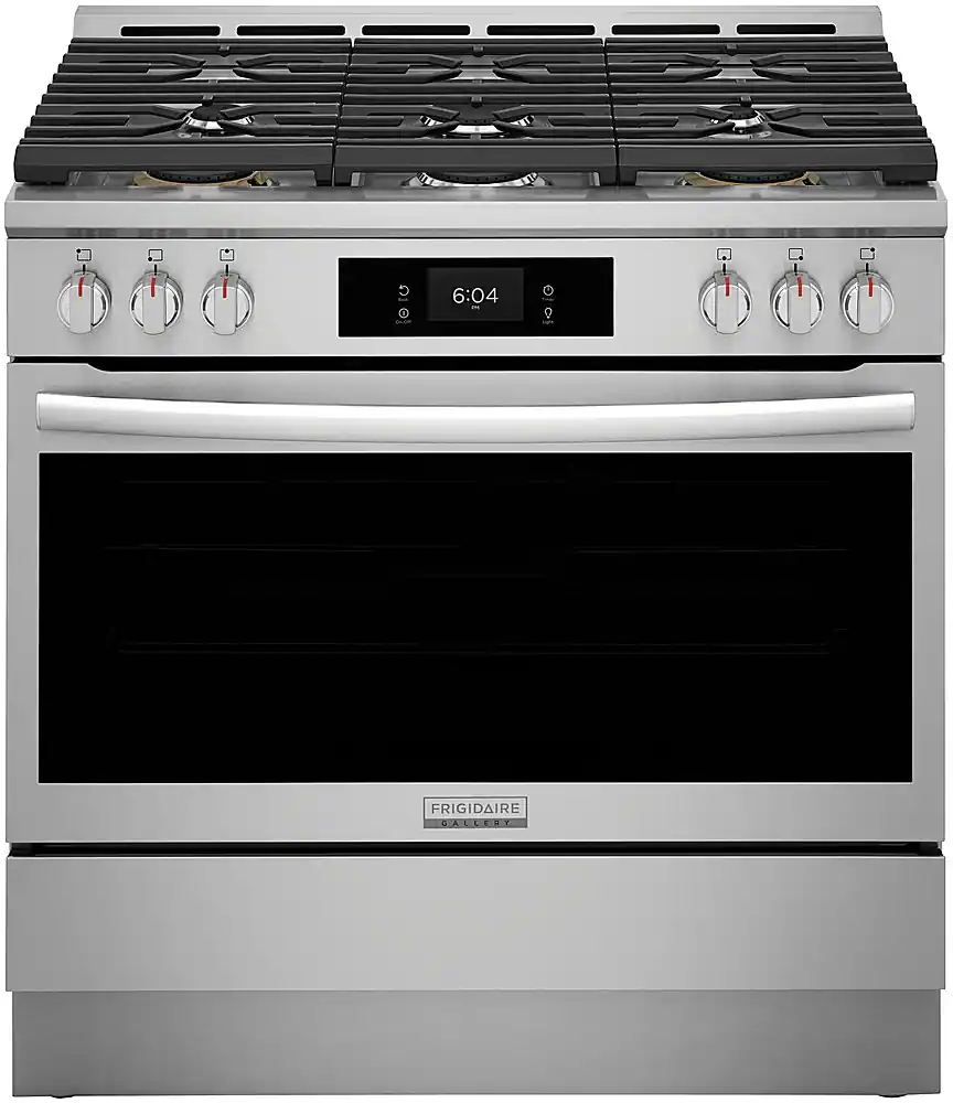 Frigidaire - Gallery 4.6 Cu. Ft Freestanding Gas Total Convection Range with Air Fry - Stainless Steel