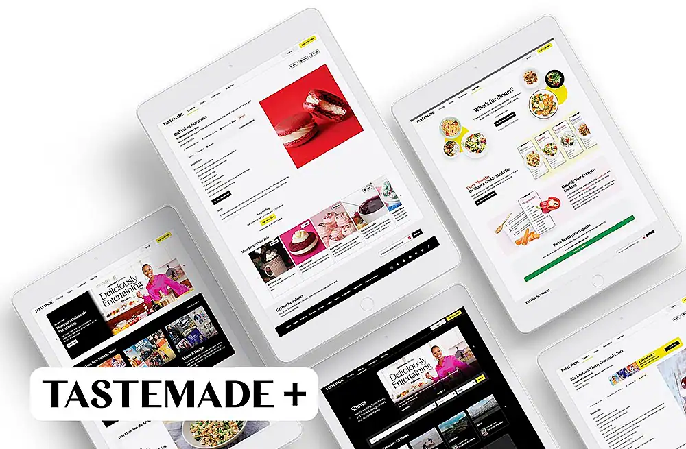 Tastemade + is a website that offers a variety of content, including recipes, cooking shows, and entertaining ideas. The website is designed to be visually appealing and easy to navigate, with a clean and modern layout. The website features a range of content, including dining, cooking, and lifestyle topics, making it a one-stop destination for those looking for inspiration and ideas for their next meal or event.