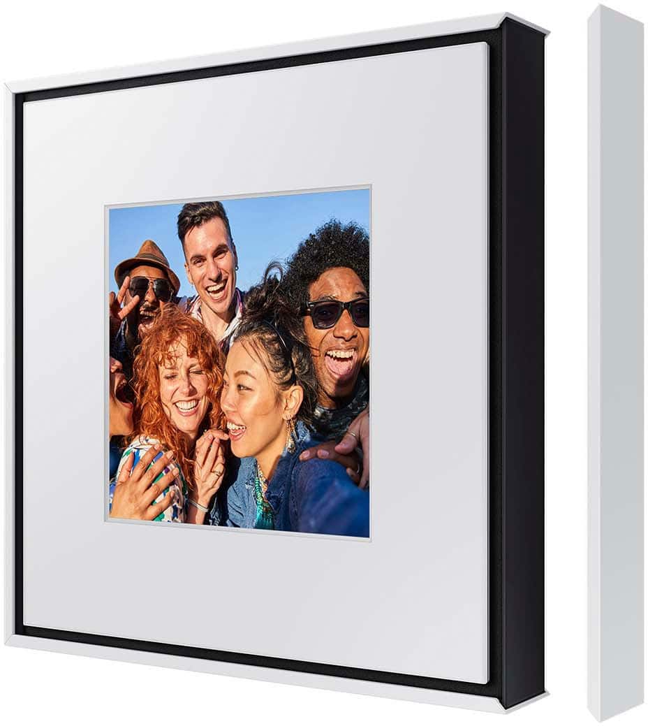 Alt View 12. Samsung - Samsung Music Frame White Bezel - White.