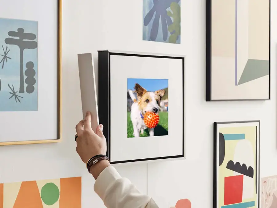 Alt View 16. Samsung - Samsung Music Frame White Bezel - White.