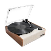 Victrola Eastwood II Bluetooth Record Player with 3 speed Turntable - Oak - Angle_Zoom