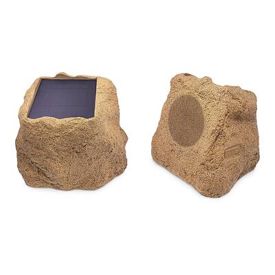 Victrola Pair of Solar Charging Bluetooth Outdoor Rock Speakers
