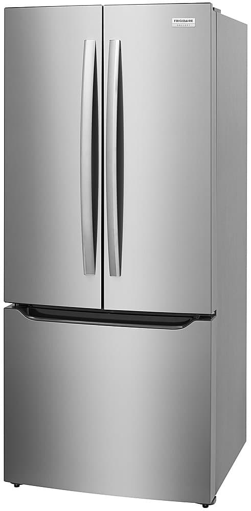 Angle. Frigidaire - Gallery 20.0 Cu. Ft. French Door Standard-Depth Refrigerator - Stainless Steel.