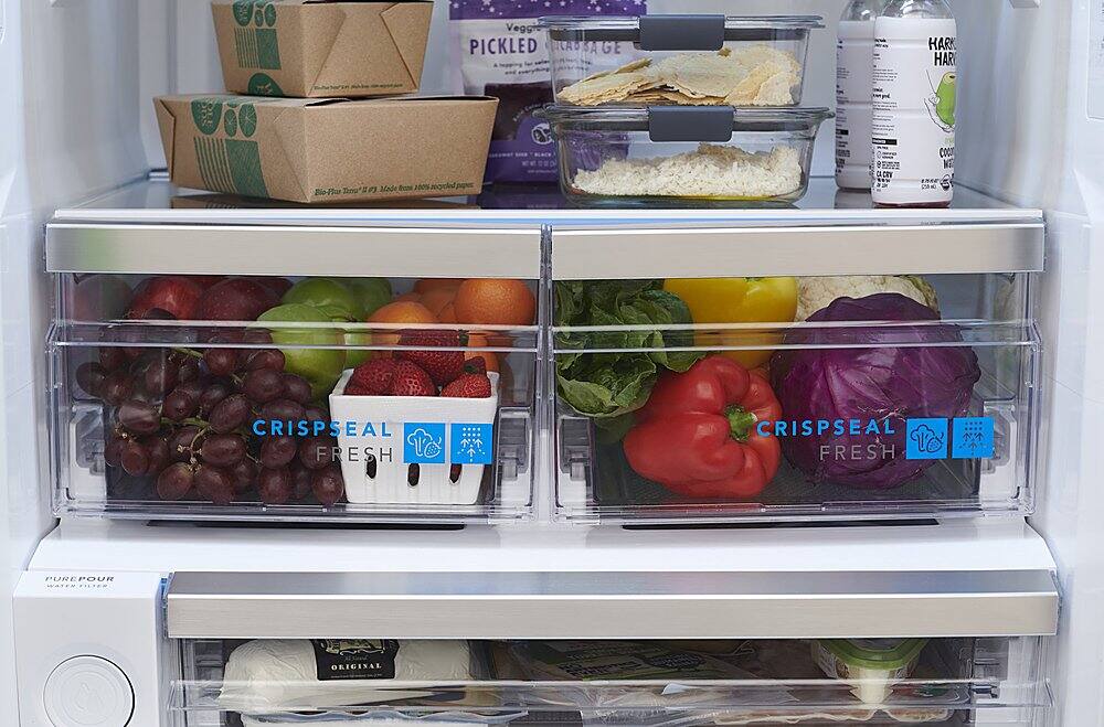 Alt View 11. Frigidaire - Gallery 20.0 Cu. Ft. French Door Standard-Depth Refrigerator - Stainless Steel.