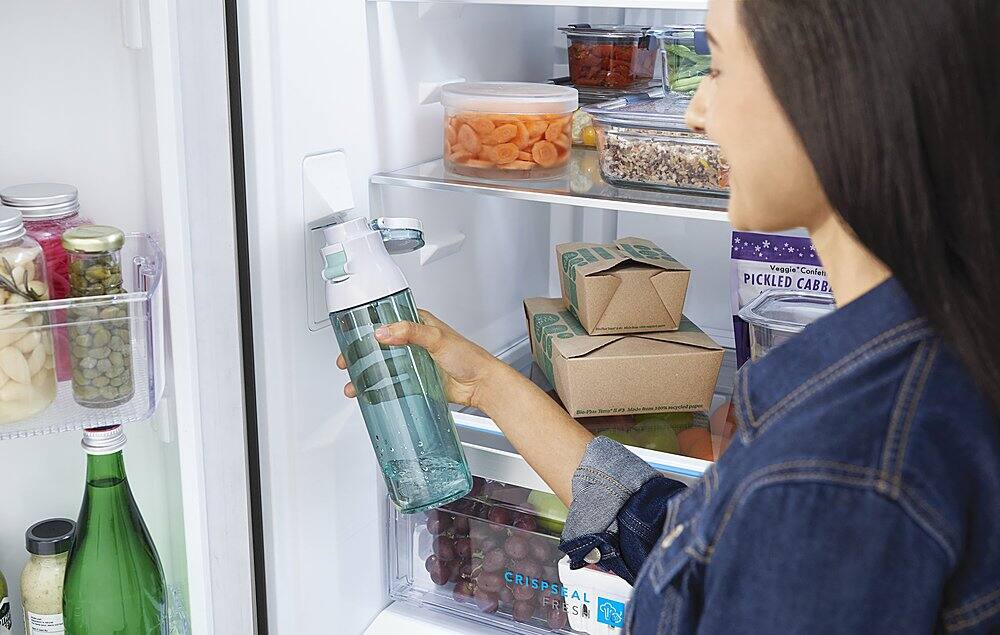 Alt View 17. Frigidaire - Gallery 20.0 Cu. Ft. French Door Standard-Depth Refrigerator - Stainless Steel.