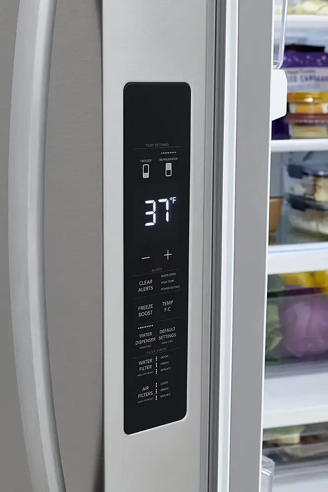 Alt View 4. Frigidaire - Frigidaire 28.8 Cu. Ft. French Door Standard-Depth Refrigerator - Stainless Steel.