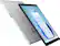The image features a tablet with a large screen, showcasing a variety of icons and apps. The tablet is opened and placed on a white background, allowing the screen to stand out prominently. The device is likely a Microsoft Surface tablet, as it is known for its sleek design and versatile functionality. The tablet's screen is filled with icons, indicating that it is ready for use and offers a wide range of applications and features for the user.