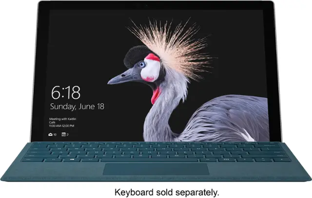 Front. Microsoft - Refurbished Surface Pro – 12.3” Touch-Screen – Intel Core i5 – 8GB Memory – 256GB Solid State Drive (Fifth Generation) - Silver.