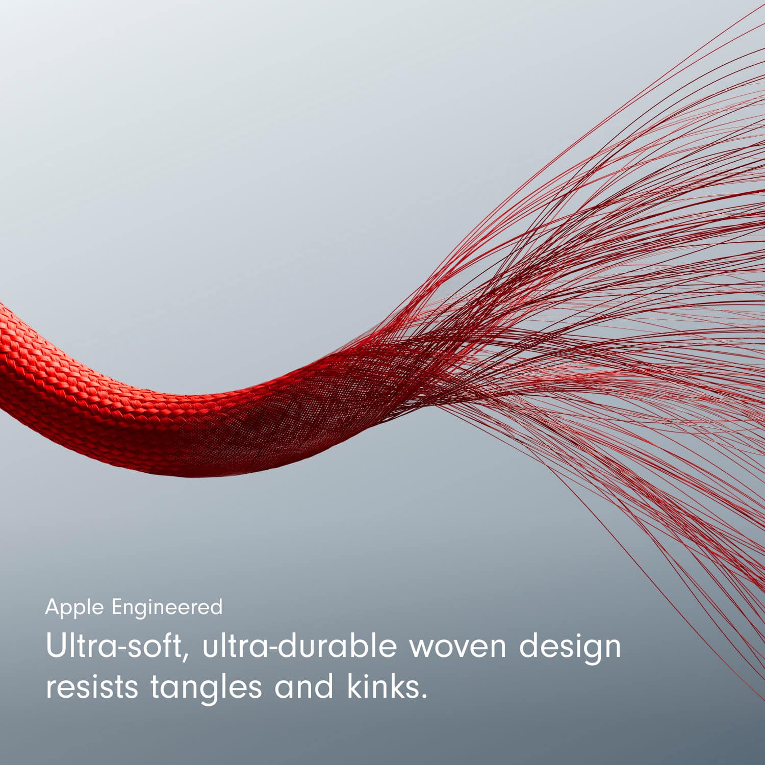 Alt View 13. Beats - 5' USB-A to USB-C Woven Cable - Rapid Red.