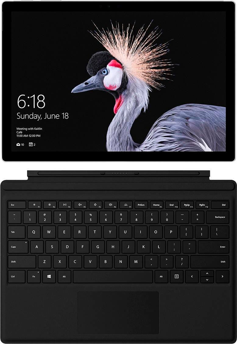 Alt View 11. Microsoft - Refurbished Surface Pro - 12.3" Touch-Screen - Intel Core M - 4GB Memory - 128GB SSD with Black  Cover (Latest Model) - Silver.