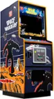 The image features a Space Invaders arcade machine, which is a classic video game from the 1970s. The machine is designed to resemble a toy box, and it is filled with various toys and games. The Space Invaders game is displayed on the front of the machine, and it is surrounded by other toys and games. The machine is a popular choice for retro gaming enthusiasts and collectors, as it offers a nostalgic experience and a chance to play one of the earliest and most iconic video games.