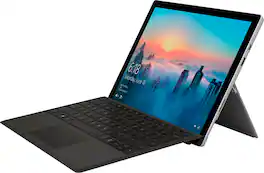 Microsoft - Geek Squad Certified Refurbished Surface Pro 4 with Black Type Cover - 12.3" - 128GB - Intel Core i5 - Silver