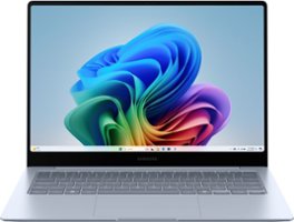 Samsung - Galaxy Book4 Edge - Copilot+ PC - 14" AMOLED Touch-Screen Laptop - Snapdragon X Elite - 16GB Memory - 512GB Storage - Sapphire Blue - Front_Zoom