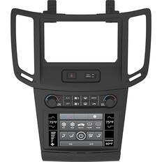 The image shows a car's dashboard with a display screen that reads "PASS - AIRBAG OFF" and "A/C MAX RECIRC 75F FRONT 75F REAR." The car's temperature is set to 75 degrees Fahrenheit for both the front and rear sections. The display also indicates that the airbag is currently off and that the car is in AUTO mode. The car's outside temperature is set to 80 degrees Fahrenheit.