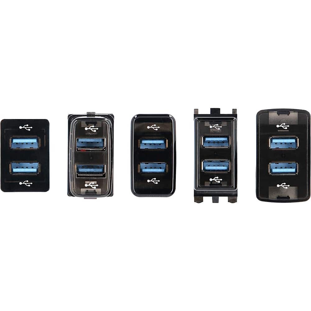 Alt View 11. Install Bay - Dual 3' Female USB Type-A to Male USB Type-A Adapter - Black.