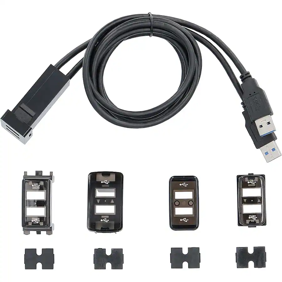 Usb Type A Stackable Metra Install Bay Dual 3' Female USB Type A to Male USB Type A Adapter ...