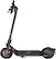 The image shows a black scooter with a seat and handlebars. It is a personal transportation device that is easy to use and maneuver. The scooter is designed for short-distance travel and can be used for commuting, running errands, or leisure rides. The scooter is parked on a white background, which highlights its sleek and modern appearance.