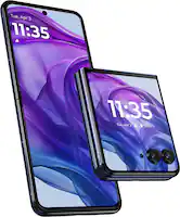 Motorola - razr+ 2024 256GB (Unlocked) - Midnight Blue - Front_Zoom