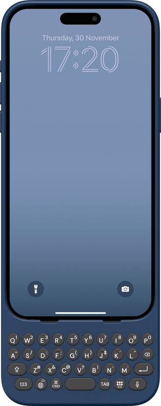 Clicks - Keyboard for Apple iPhone 15 Pro Max - Royal Ink Clicks - Keyboard for Apple iPhone 15 Pro Max - Royal Ink