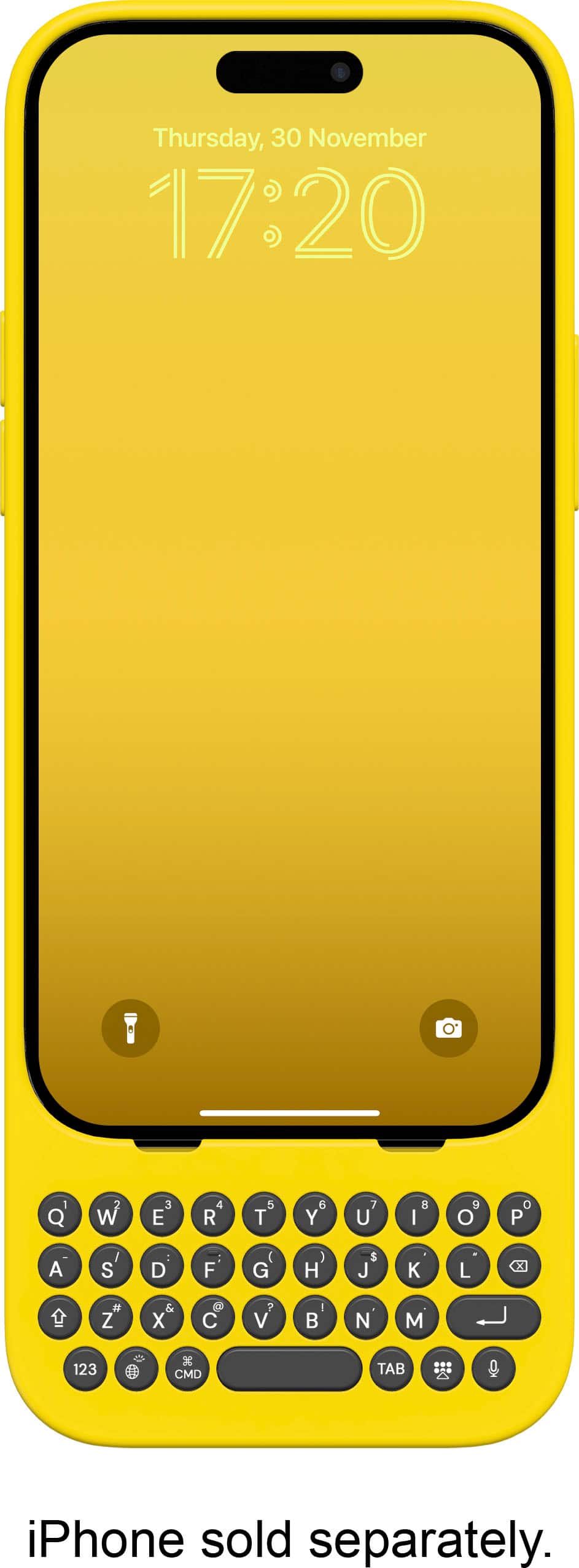 Clicks - Keyboard for Apple iPhone 15 Pro - BumbleBee - Front_Zoom