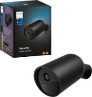 Philips Hue Battery Wireless Security Camera - Black - Front_Zoom