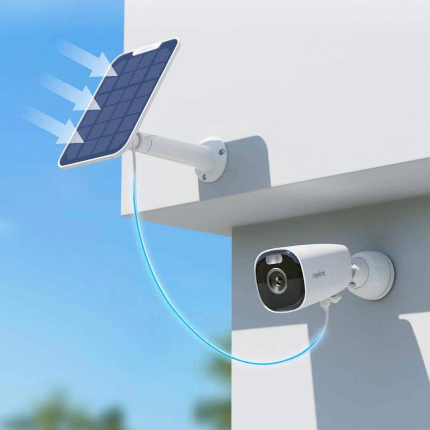Alt View 14. Reolink - Reolink Argus Series B340 1 Outdoor Camera with Battery and Solar-powered 5MP 64GB - White.