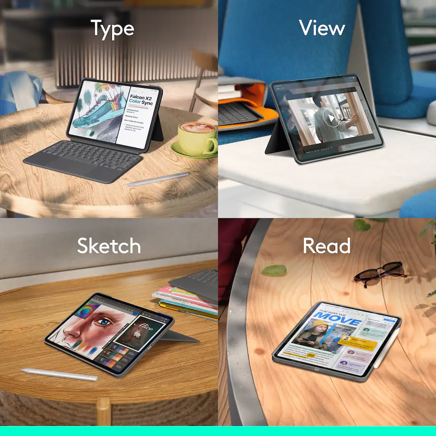 Logitech Combo Touch for iPad Pro 11 inch (Latest Model)(M4 & M5 ...