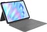 Logitech - Combo Touch iPad Air 11-inch - Latest Model (M2, M3 & M4), iPad Air (5th gen) Keyboard Case with Detachable Keyboard - Oxford Gray