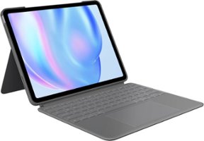 Logitech - Combo Touch for iPad Air 13” with Detachable Backlit Keyboard with Kickstand - Oxford Gray - Front_Zoom