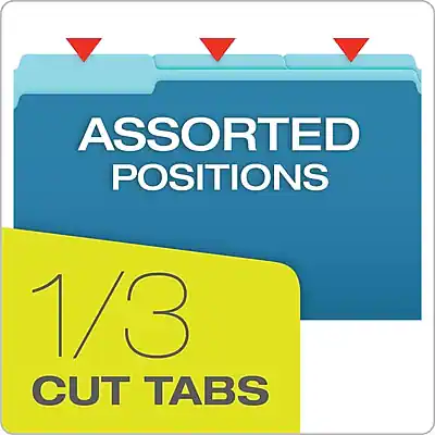 Dee Tab ASSORTED POSITIONS 1/3 CUT TABS