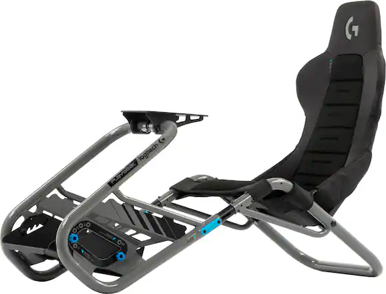 Front. PlaySeat - Trophy-Logitech G Edition Sim Racing Cockpit - Grey.