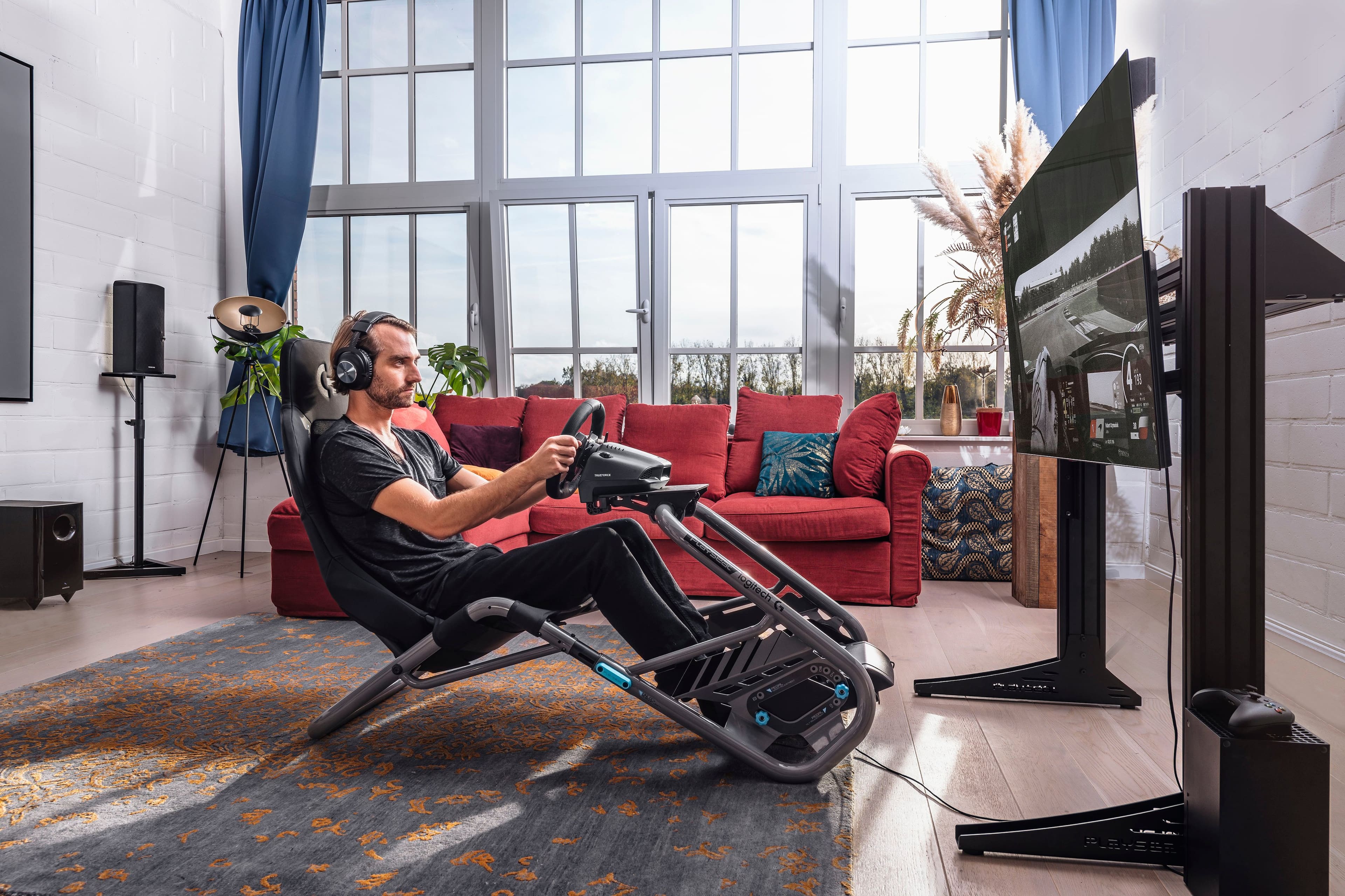 Alt View 13. PlaySeat - Trophy-Logitech G Edition Sim Racing Cockpit - Grey.