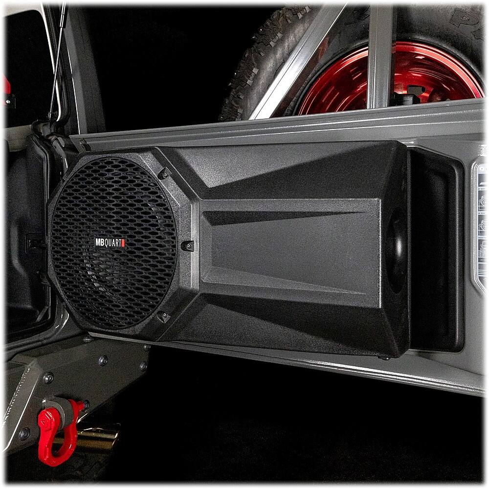 Alt View 17. MB Quart - Jeep JL Wrangler Tuned 12" Single-Voice-Coil 2-Ohm Loaded Subwoofer Enclosure with Integrated 400W Amp - Black.