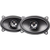 MB Quart - Discus 4" x 6" 2-Way Car Speakers with Polypropylene Cones (Pair) - Black - Front_Zoom