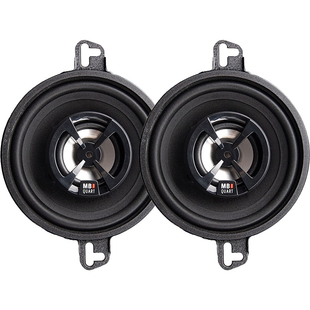 MB Quart - Discus 3-1/2" 2-Way Car Speakers with Polypropylene Cones (Pair) - Black - Front_Zoom