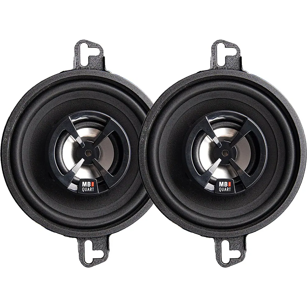 MB Quart - Discus 3-1/2" 2-Way Car Speakers with Polypropylene Cones (Pair) - Black