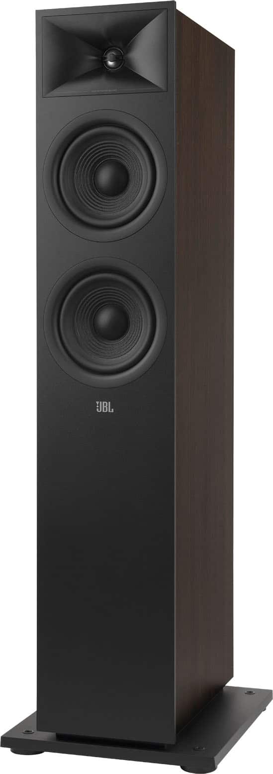 Angle. JBL - Stage2 260F 2.5-Way Dual 6.5-inch (165mm) Floorstanding Loudspeaker - Each - Espresso.