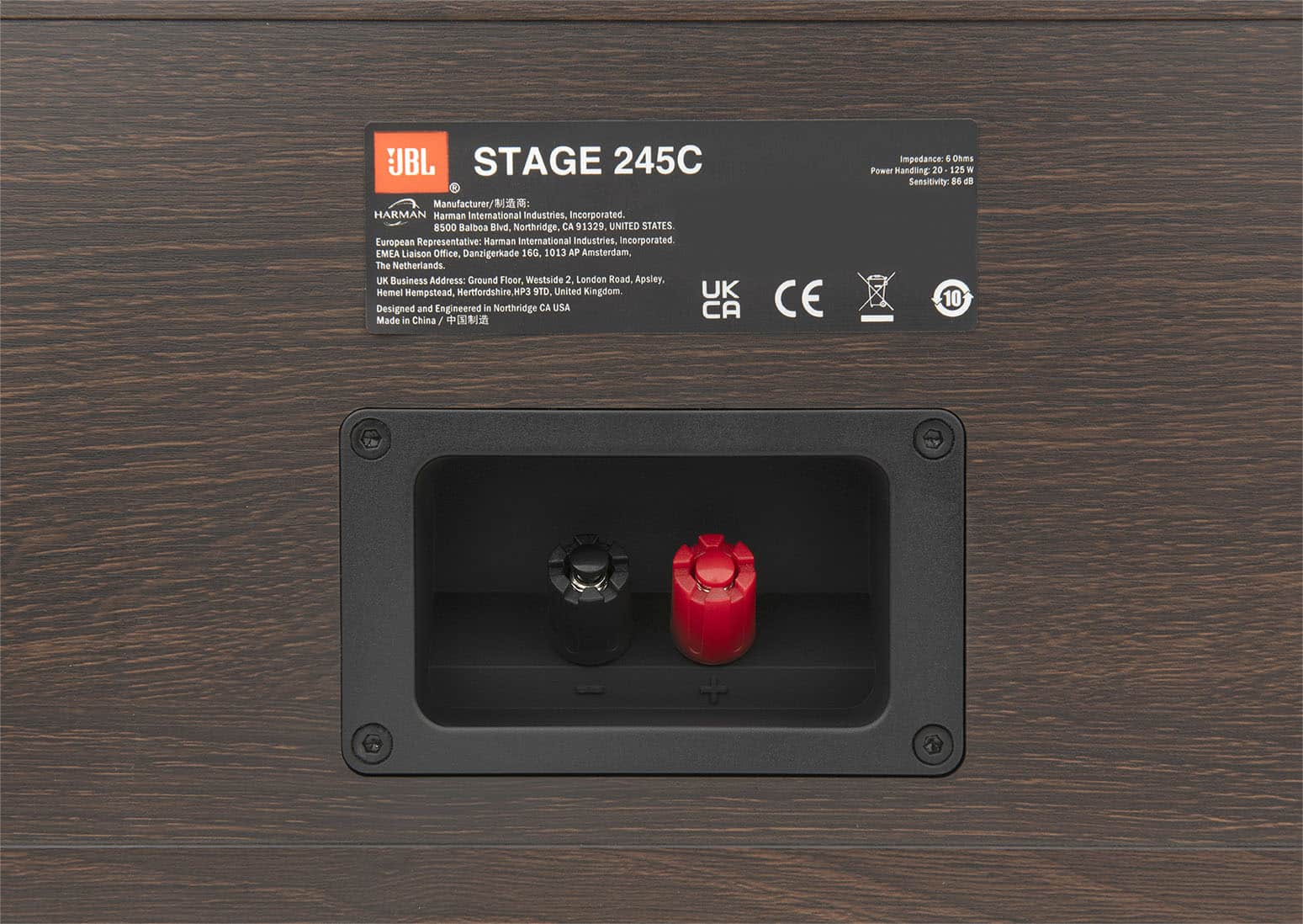 JBL Stage 245C In-Pulse E 2.5" Inch Dual Voice Coil Subwoofer. Made in China. CE marked.